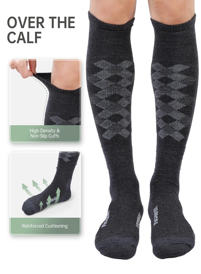 VANRORA Keystone Merino Wool Ski Socks Unisex Adult - Black L - Image 3